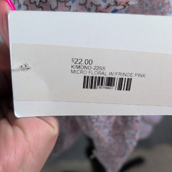 Floral Kimono with Tie Front - Picture 7 of 10